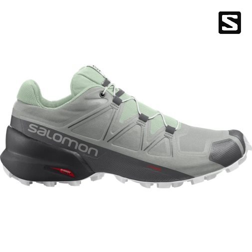 Grey / Mint Salomon Speedcross 5 Women's Trail Running Shoes | PH 08194K